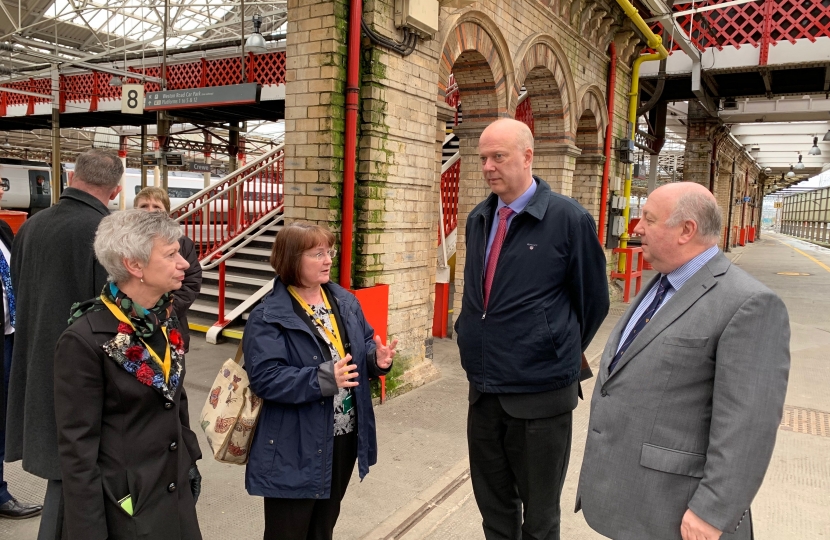 Discussions with Chris Grayling at Crewe Station